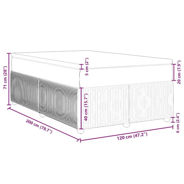 Boxspringbett mit Matratze Taupe 120x200 cm Stoff