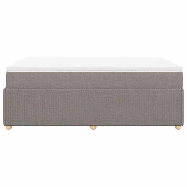 Boxspringbett mit Matratze Taupe 120x200 cm Stoff