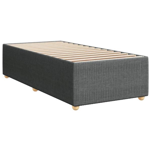 Bettgestell ohne Matratze Dunkelgrau 100x200 cm Stoff