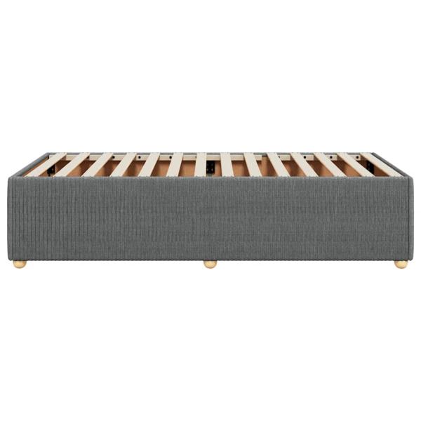 Bettgestell ohne Matratze Dunkelgrau 100x200 cm Stoff
