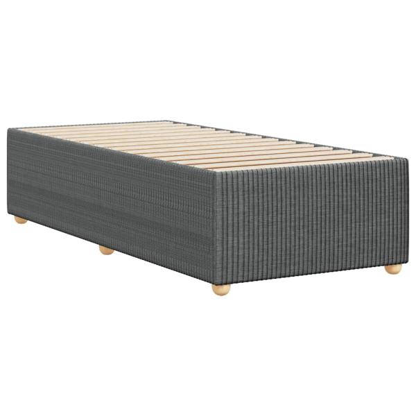 Bettgestell ohne Matratze Dunkelgrau 100x200 cm Stoff