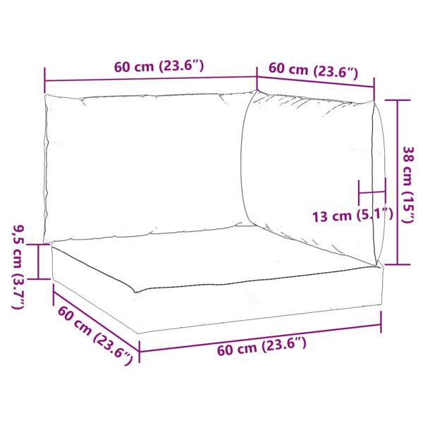 Palettenkissen 3-tlg. Melange Rot Stoff
