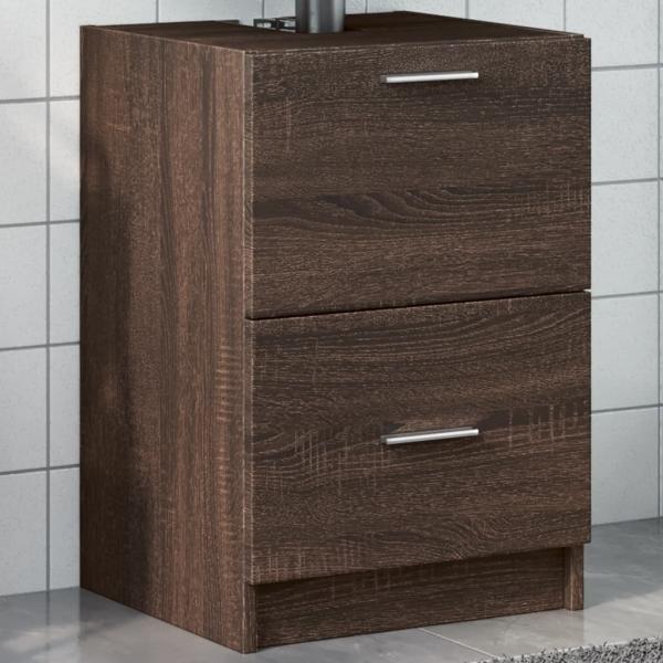 ARDEBO.de - Waschbeckenunterschrank Braun Eichen-Optik 40x37x59 cm