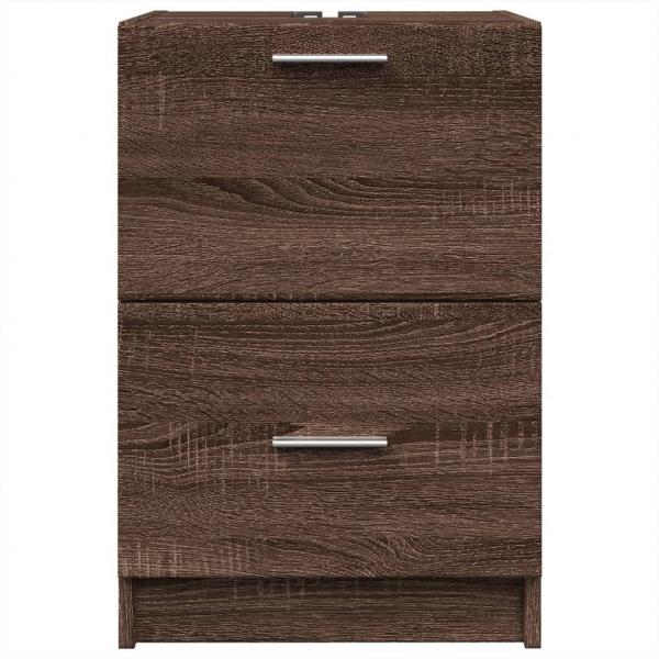 Waschbeckenunterschrank Braun Eichen-Optik 40x37x59 cm