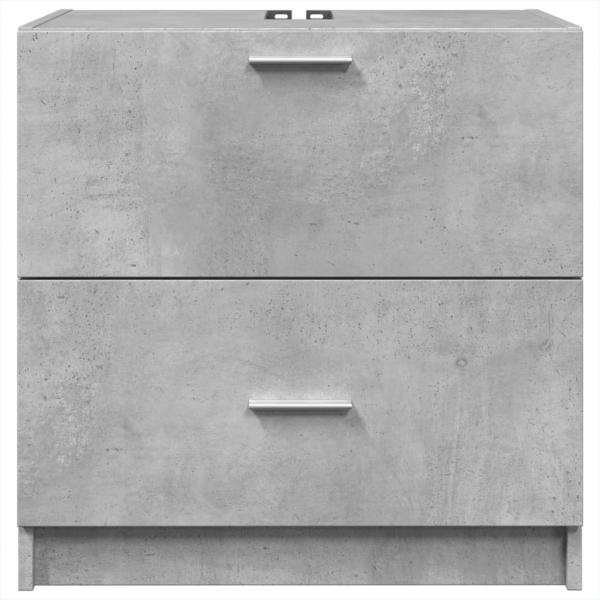Waschbeckenunterschrank Betongrau 59x37x59 cm Holzwerkstoff