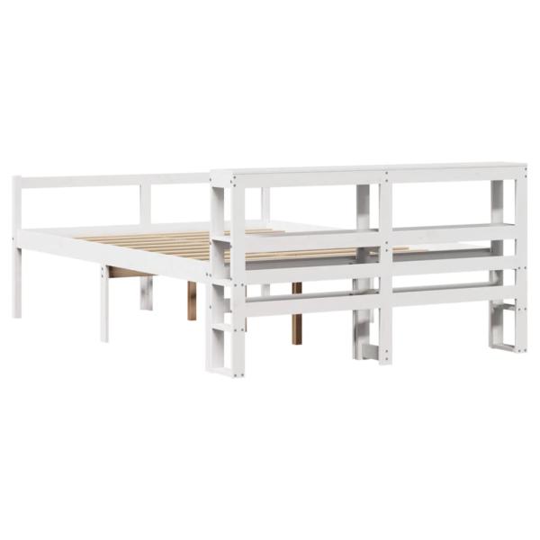 Seniorenbett mit Kopfteil ohne Matratze Weiß 150x200 cm