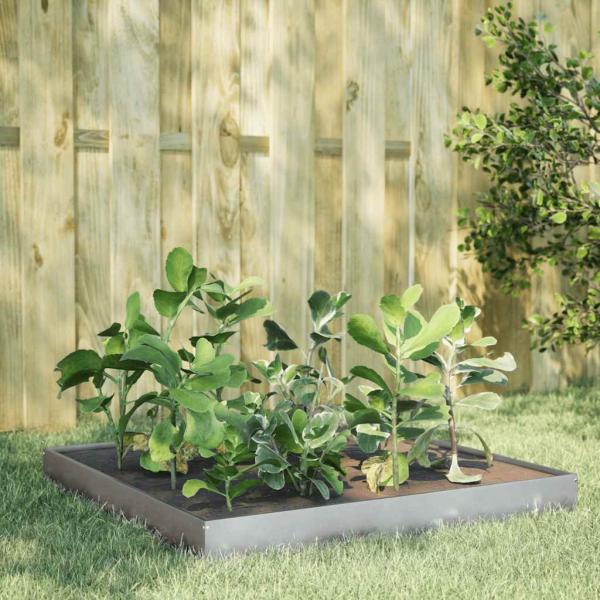 ARDEBO.de - Hochbeet 100x100x18,5 cm Verzinkter Stahl