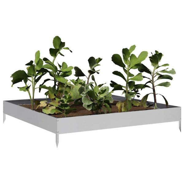 Hochbeet 100x100x18,5 cm Verzinkter Stahl