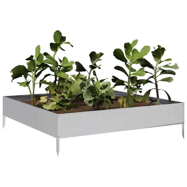Hochbeet 100x100x26 cm Verzinkter Stahl