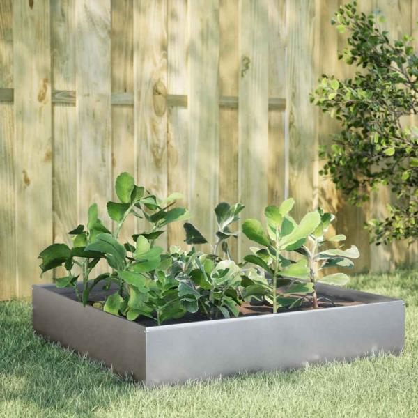 ARDEBO.de - Hochbeet 100x100x33,5 cm Verzinkter Stahl