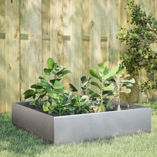 ARDEBO.de - Hochbeet 100x100x25 cm Verzinkter Stahl