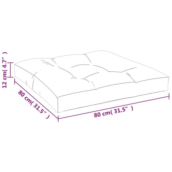 ARDEBO.de - Palettenkissen Grau Karomuster 80x80x12 cm Stoff