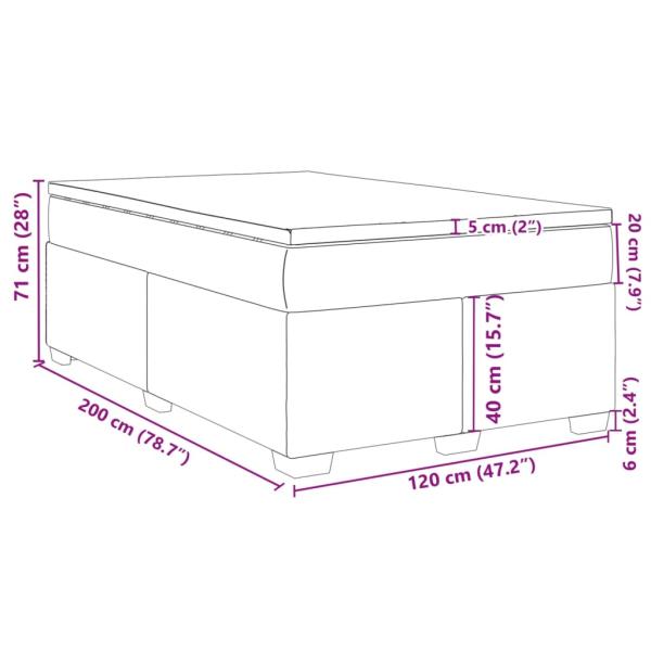 ARDEBO.de - Boxspringbett mit Matratze Schwarz 120x190 cm Kunstleder