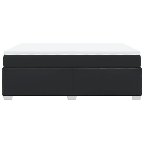 Boxspringbett mit Matratze Schwarz 160x200 cm Kunstleder
