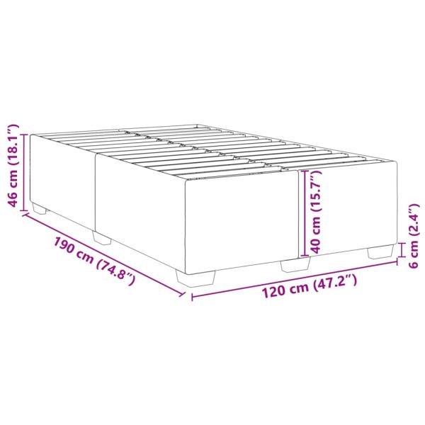 Bettgestell Schwarz 120x190 cm Kunstleder
