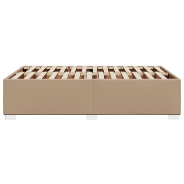 Bettgestell Cappuccino-Braun 120x200 cm Kunstleder