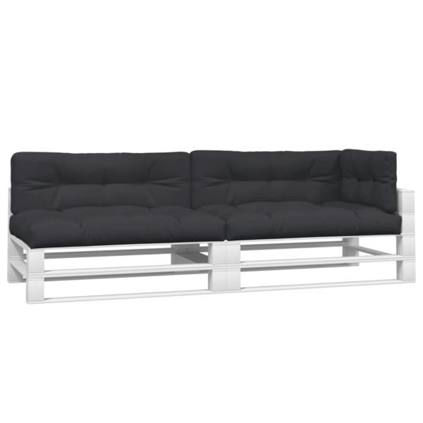 ARDEBO.de - Palettenkissen 5-tlg. Schwarz Stoff