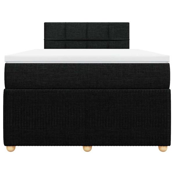 Boxspringbett mit Matratze Schwarz 120x190 cm Stoff