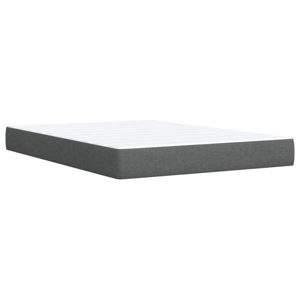 ARDEBO.de - Boxspringbett mit Matratze Dunkelgrau 140x200 cm Stoff