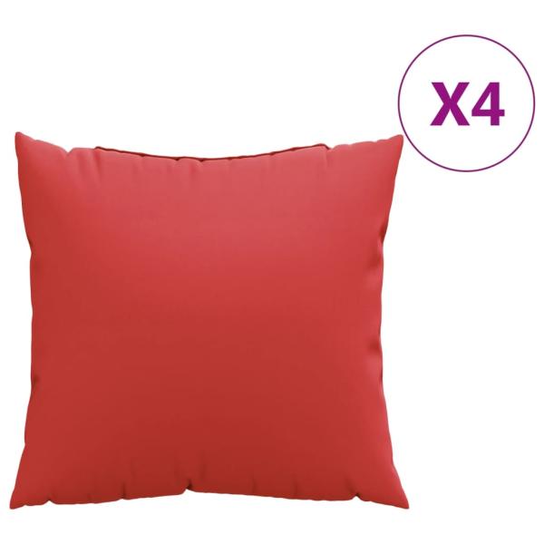 ARDEBO.de - Sofakissen 4 Stk. Rot 40x40 cm Stoff