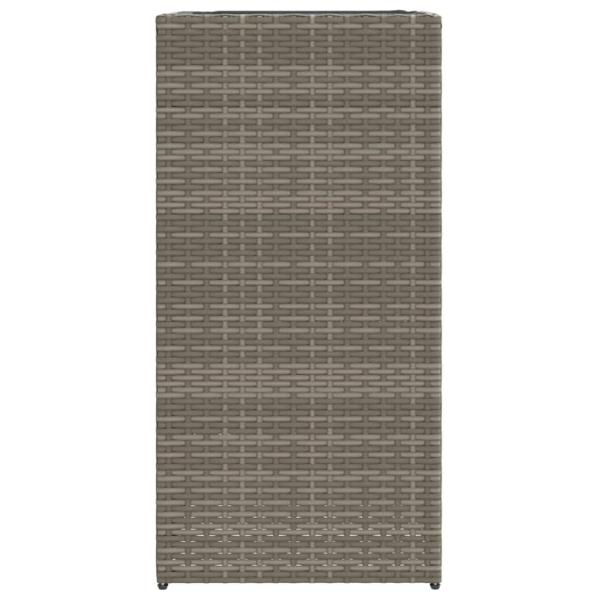 Pflanzkübel 2 Stk. Grau 40x40x80 cm Poly Rattan