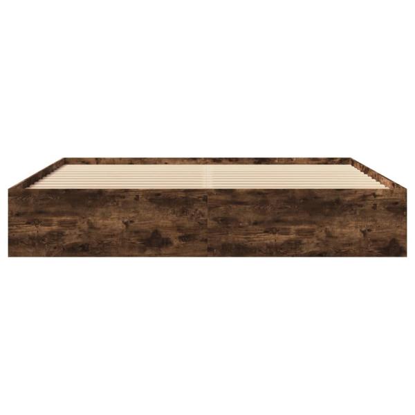 Bettgestell Räuchereiche 180x200 cm Holzwerkstoff