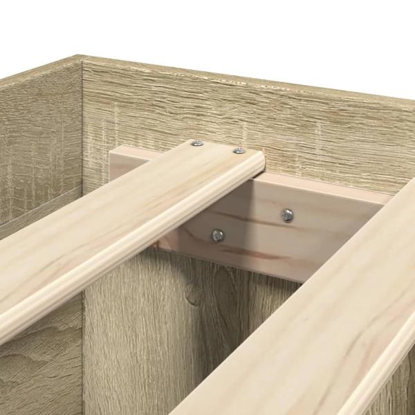 Bettgestell ohne Matratze Sonoma-Eiche 100x200 cm Holzwerkstoff