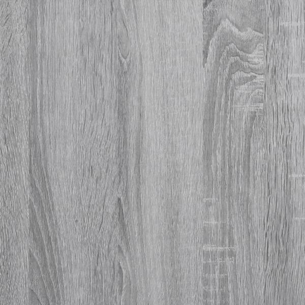 ARDEBO.de - Bettgestell Grau Sonoma 135x190 cm Holzwerkstoff