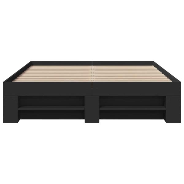 Bettgestell Schwarz 135x190 cm Holzwerkstoff