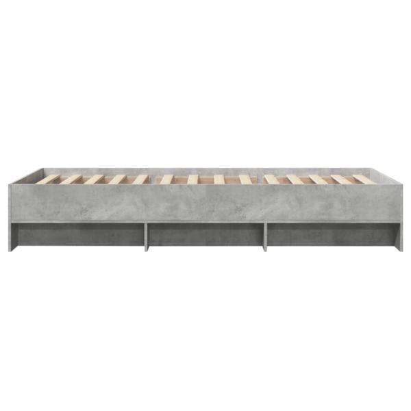 Bettgestell Betongrau 75x190 cm Holzwerkstoff