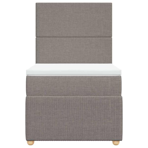 Boxspringbett mit Matratze Taupe 100x200 cm Stoff