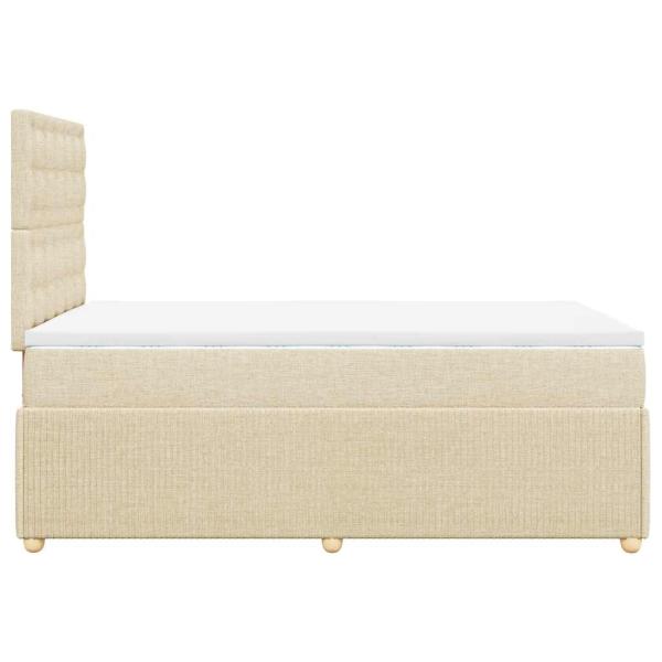 Boxspringbett mit Matratze Creme 120x190 cm Stoff