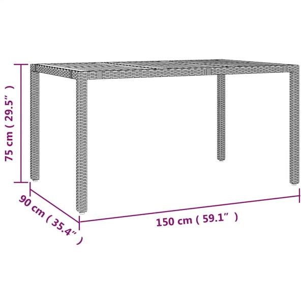 5-tlg. Garten-Bistro-Set mit Kissen Grau Poly Rattan