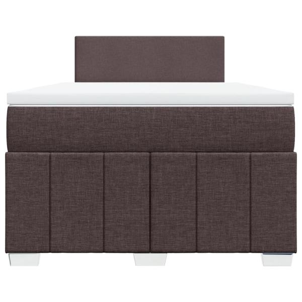 Boxspringbett mit Matratze Dunkelbraun 120x200 cm Stoff