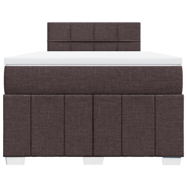 Boxspringbett mit Matratze Dunkelbraun 120x200 cm Stoff