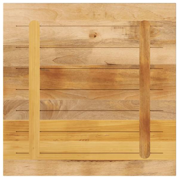 ARDEBO.de - Tischplatte 80x80x1,5 cm Quadratisch Raues Massivholz Mango
