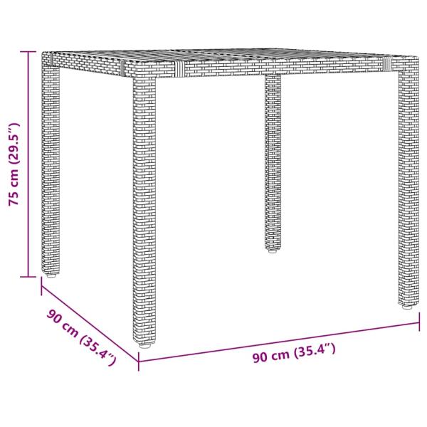 5-tlg. Garten-Bistro-Set mit Kissen Beige Poly Rattan