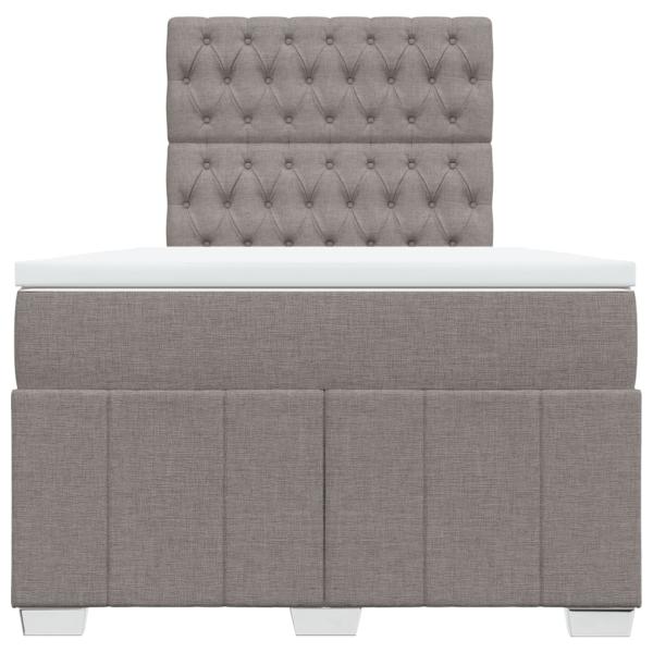 Boxspringbett mit Matratze Taupe 120x190 cm Stoff
