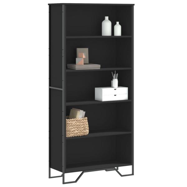 ARDEBO.de - Bücherregal Schwarz 80x31x169 cm Holzwerkstoff