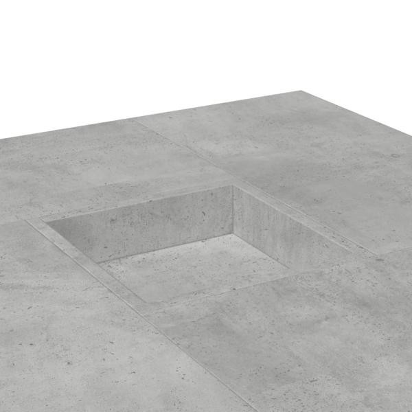 Couchtisch Betongrau 80x80x40 cm Holzwerkstoff