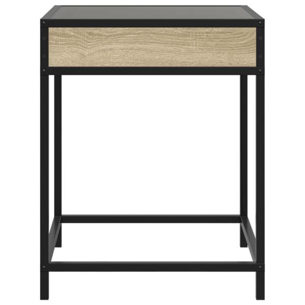 Nachttisch mit Infinity-LED Sonoma-Eiche 40x40x51 cm