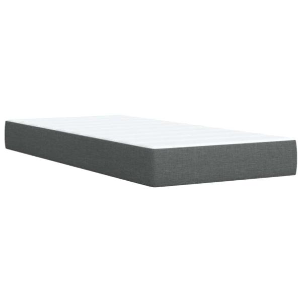 ARDEBO.de - Boxspringbett mit Matratze Dunkelgrau 100x200 cm Stoff
