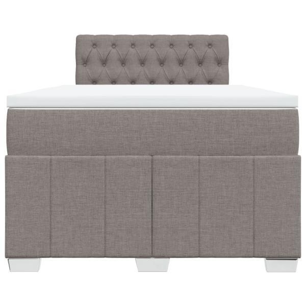 Boxspringbett mit Matratze Taupe 120x200 cm Stoff