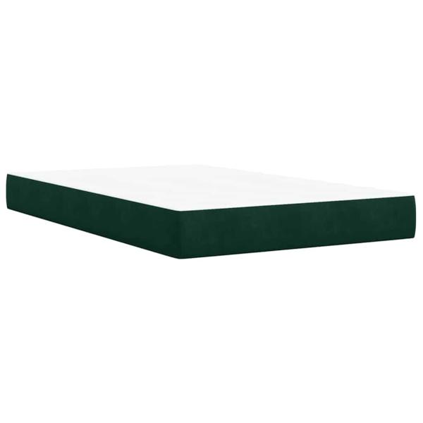 Boxspringbett mit Matratze Dunkelgrün 120x190 cm Samt