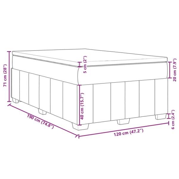 Boxspringbett mit Matratze Hellgrau 120x190 cm Stoff
