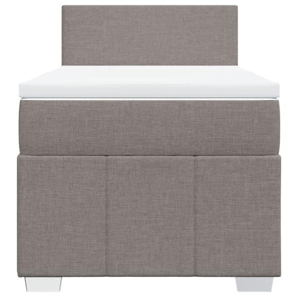 Boxspringbett mit Matratze Taupe 100x200 cm Stoff
