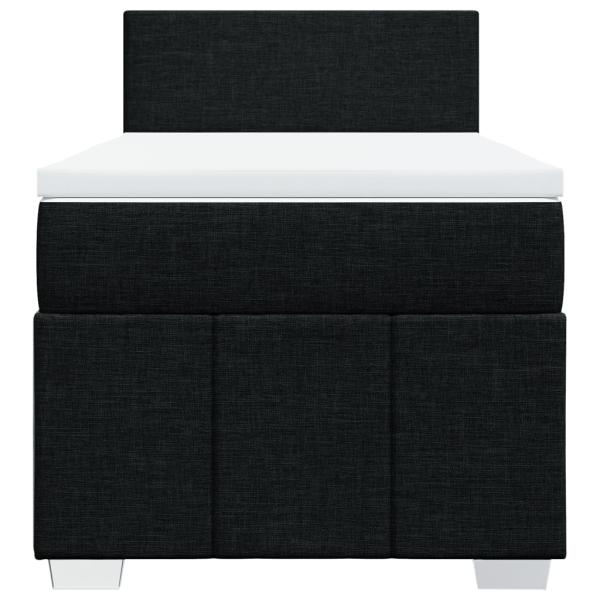 Boxspringbett mit Matratze Schwarz 100x200 cm Stoff
