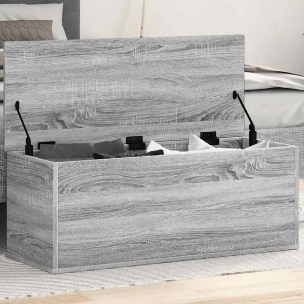 ARDEBO.de - Truhe Grau Sonoma 90x35x35 cm Holzwerkstoff