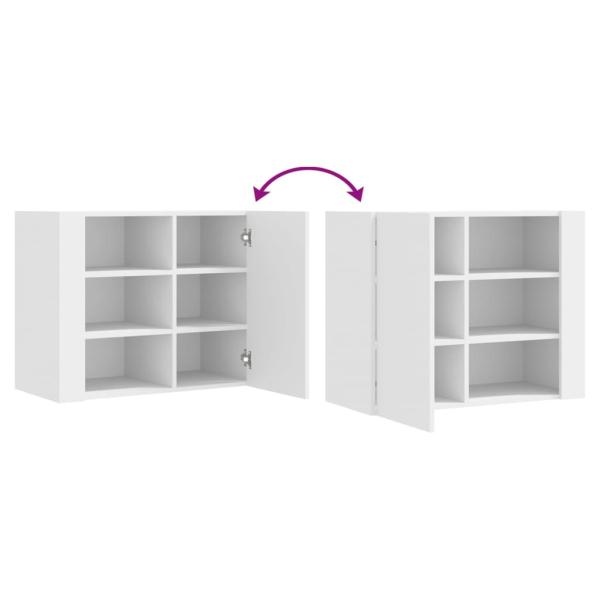 Wandregal Weiß 75x35x60 cm Holzwerkstoff