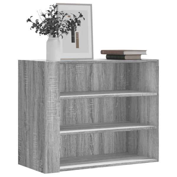 ARDEBO.de - Wandregal Grau Sonoma 75x35x60 cm Holzwerkstoff